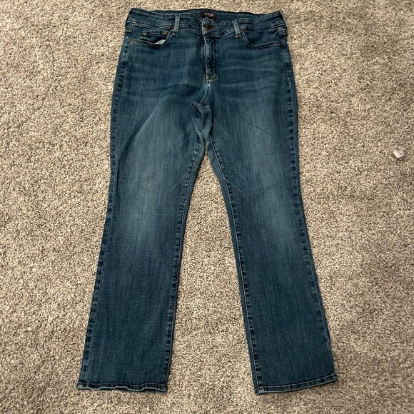 NYDJ Mid-Wash 16P Marilyn Straight Jeans - Picture 1 of 4